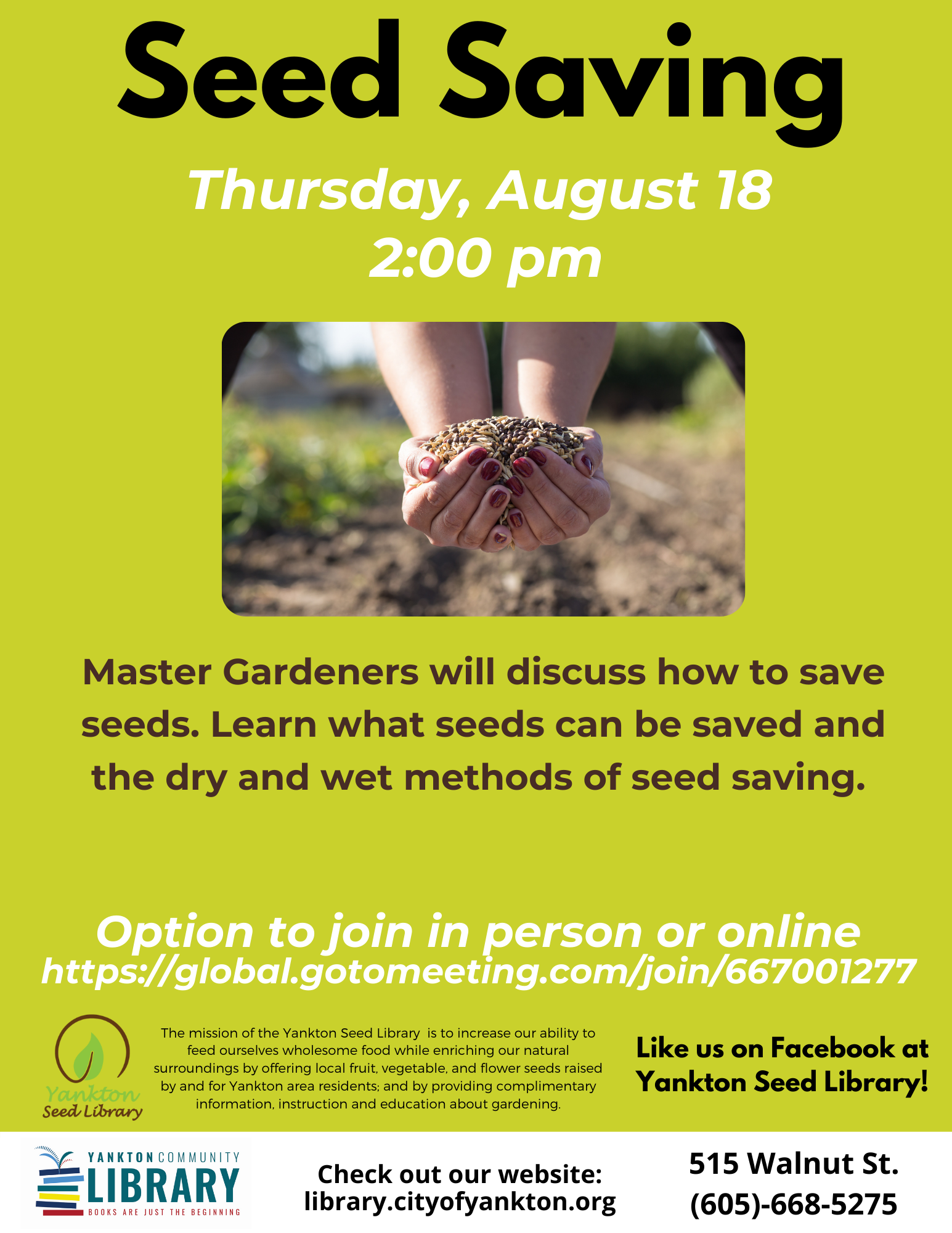 Seed Library August Class