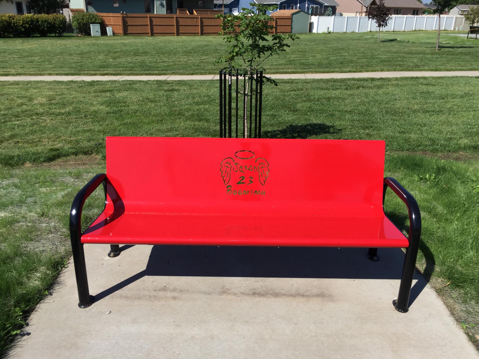 2018 Jaxon Boomsma Ridgeway Park play area bench