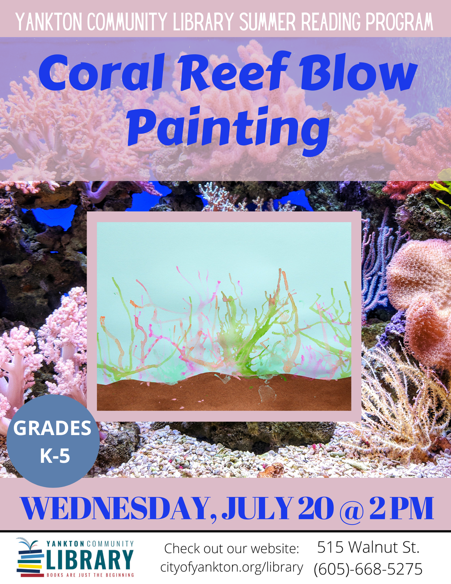 Child Coral Reef Blow Painting